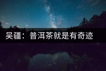 吳疆：普洱茶就是有奇跡的茶