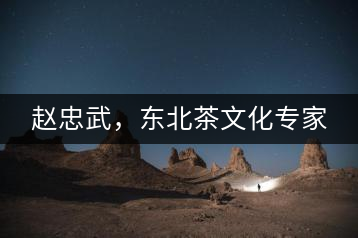 趙忠武，東北茶文化專家