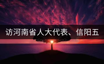 訪河南省人大代表、信陽五岳集團(tuán)董事長胡鎮(zhèn)——茶鄉(xiāng)亦飄茶油香