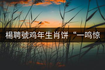 楊聘號(hào)雞年生肖餅“一鳴驚人”全國上市！