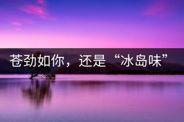 蒼勁如你，還是“冰島味”嗎？