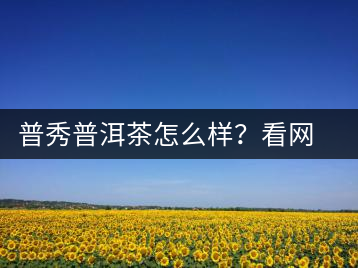 普秀普洱茶怎么樣？看網(wǎng)友精彩回答