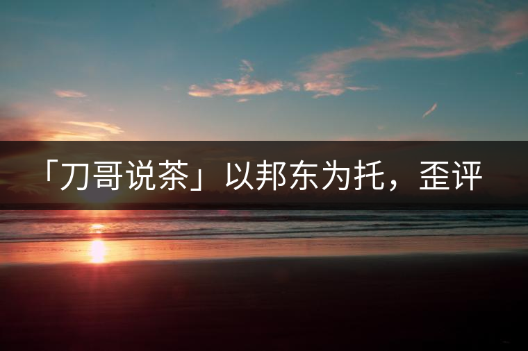 「刀哥說茶」以邦東為托，歪評(píng)小戶賽