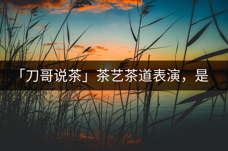 「刀哥說(shuō)茶」茶藝茶道表演，是裝還是文化？