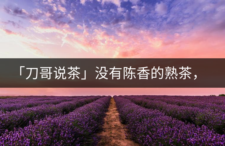 「刀哥說茶」沒有陳香的熟茶，不是一款有追求的普洱熟茶