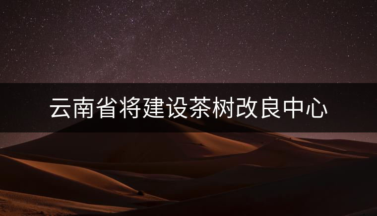 云南省將建設茶樹改良中心 云南省將建設茶樹改良中心