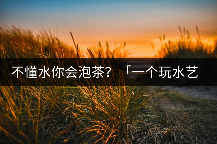 不懂水你會(huì)泡茶？「一個(gè)玩水藝術(shù)家的自我修養(yǎng)」