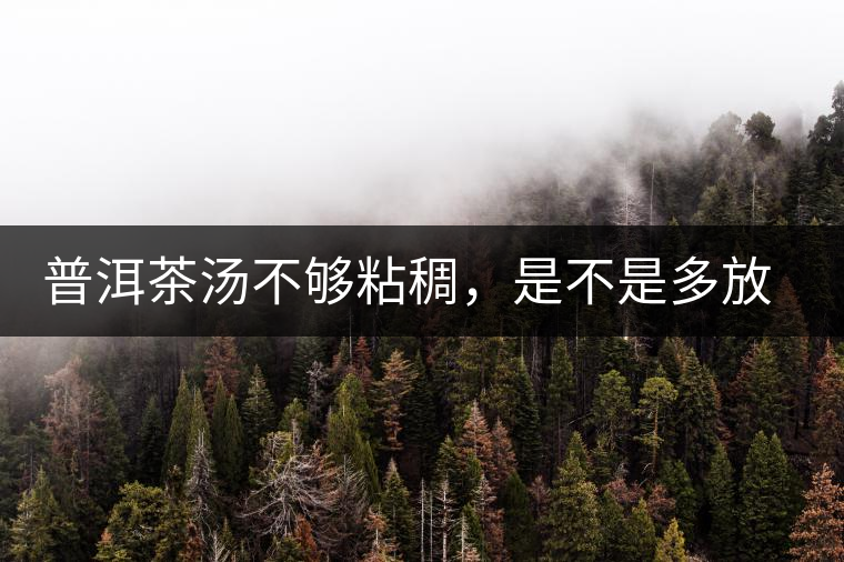 普洱茶湯不夠粘稠，是不是多放些茶葉就好了嗎？