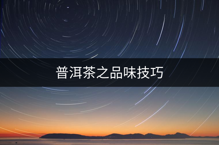 普洱茶之品味技巧