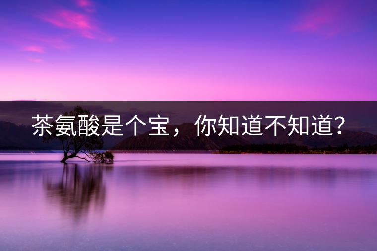 茶氨酸是個寶，你知道不知道？