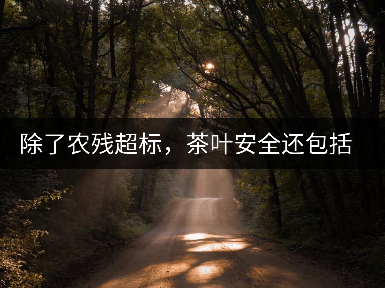 除了農殘超標，茶葉安全還包括哪些方面？