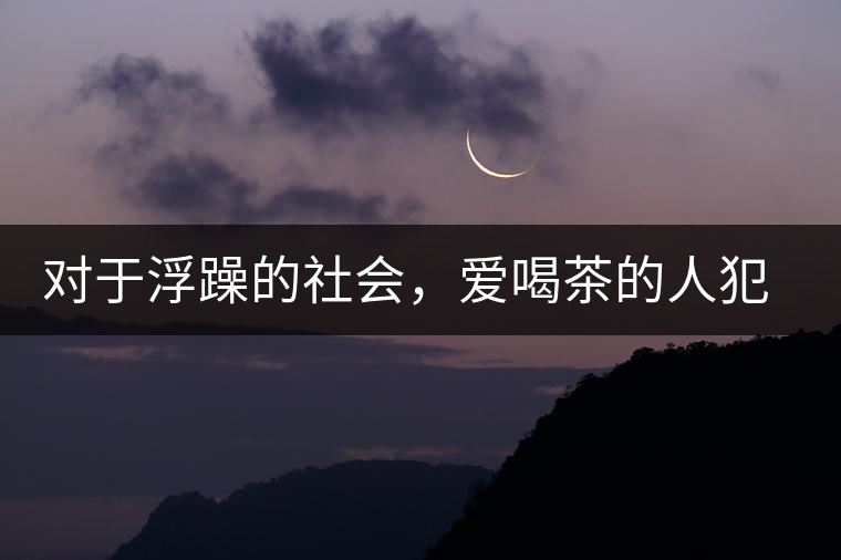 對(duì)于浮躁的社會(huì)，愛喝茶的人犯了種種罪行