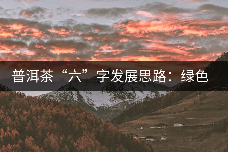 普洱茶“六”字發(fā)展思路：綠色、健康、創(chuàng)新