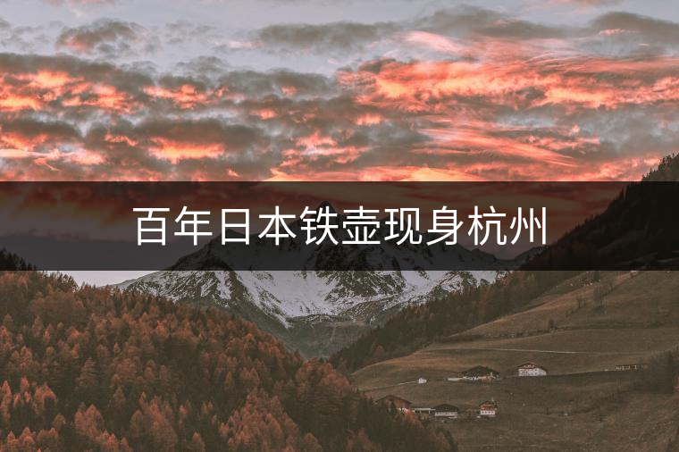百年日本鐵壺現(xiàn)身杭州