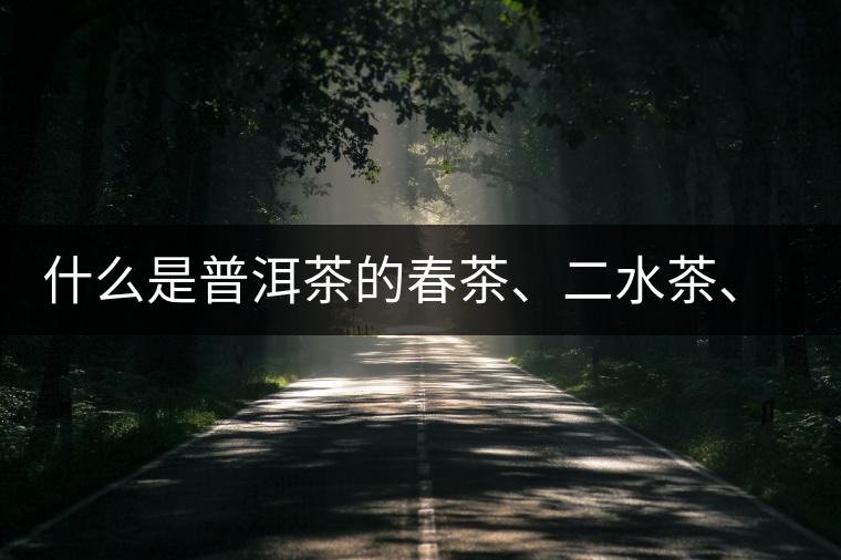 什么是普洱茶的春茶、二水茶、三水茶、四水茶