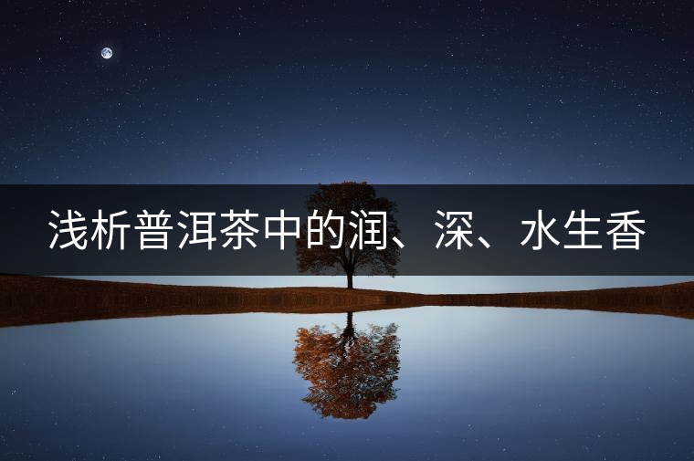淺析普洱茶中的潤(rùn)、深、水生香