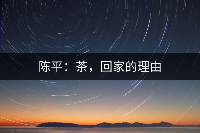 陳平：茶，回家的理由