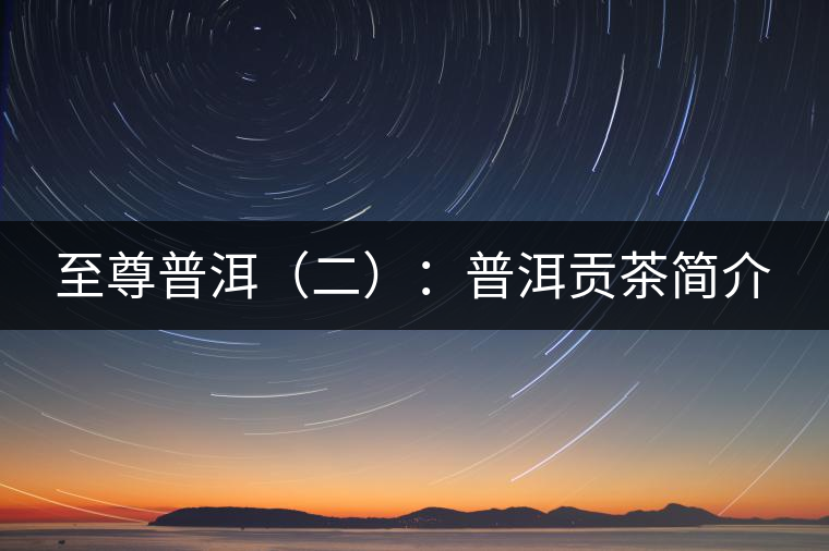 至尊普洱(二):普洱貢茶簡介 至尊普洱(二):普洱貢茶簡介