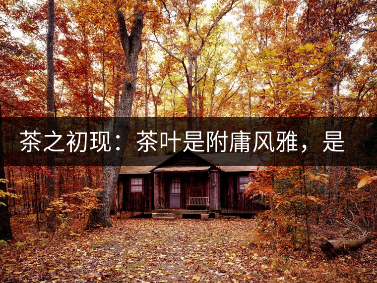 茶之初現(xiàn)：茶葉是附庸風(fēng)雅，是禪茶一味，更是王朝興衰