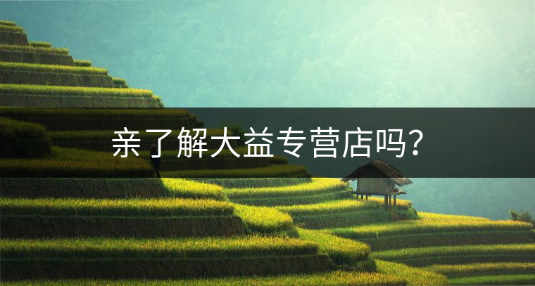 親了解大益專營店嗎？