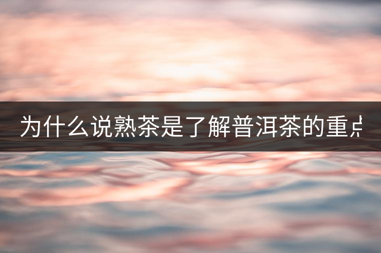 為什么說熟茶是了解普洱茶的重點(diǎn)？