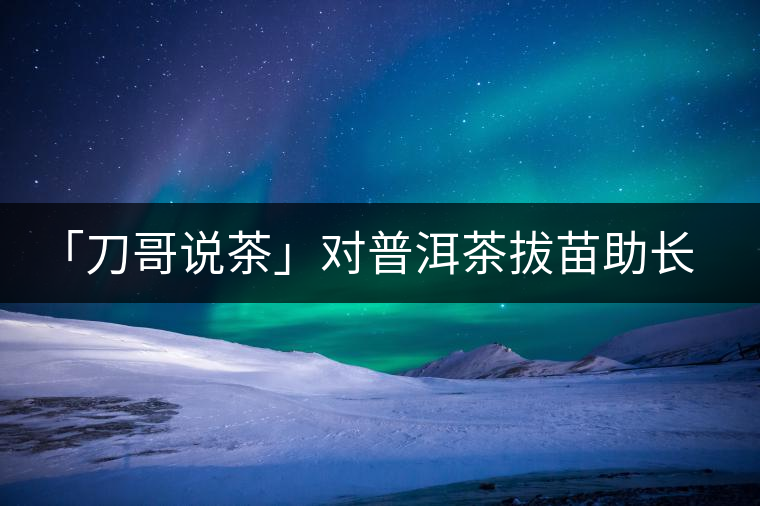「刀哥說茶」對(duì)普洱茶拔苗助長的做舊就是在作死 「刀哥說茶」對(duì)普洱茶拔苗助長的做舊就是在作死