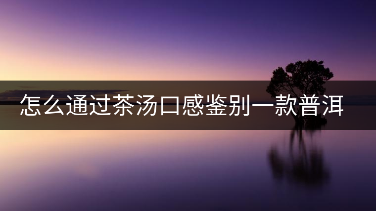 怎么通過(guò)茶湯口感鑒別一款普洱茶的優(yōu)與劣？