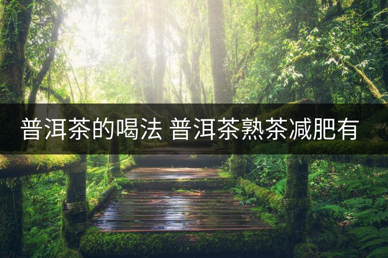 普洱茶的喝法 普洱茶熟茶減肥有什么效果嗎？