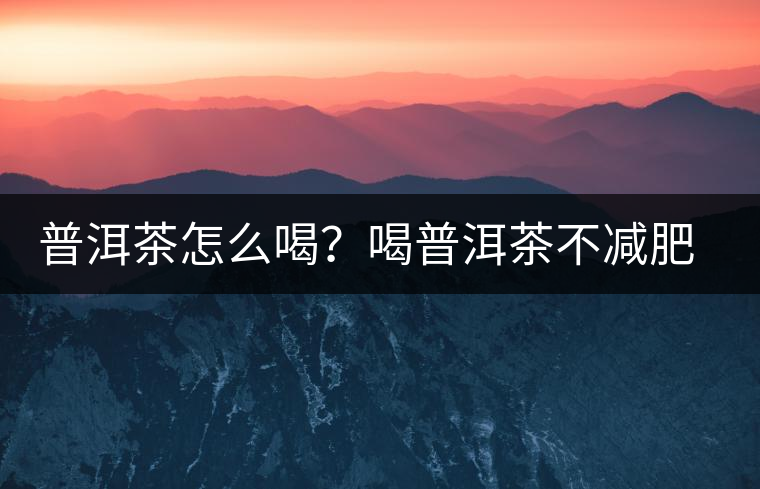 普洱茶怎么喝？喝普洱茶不減肥是為什么呢？喝普洱茶減肥要注意什么？