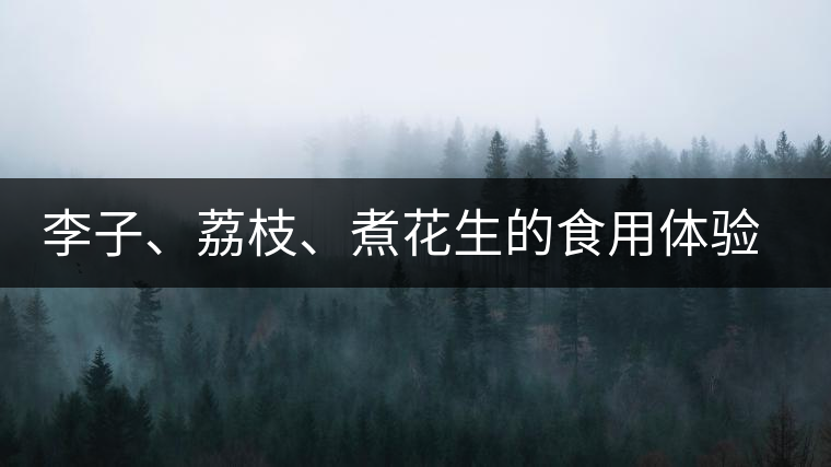 李子、荔枝、煮花生的食用體驗(yàn)來(lái)比對(duì)普洱茶的湯體口感