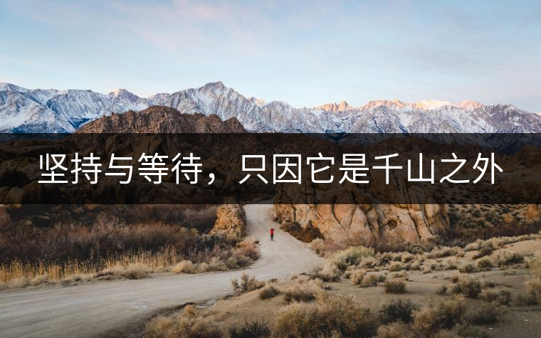 堅持與等待，只因它是千山之外