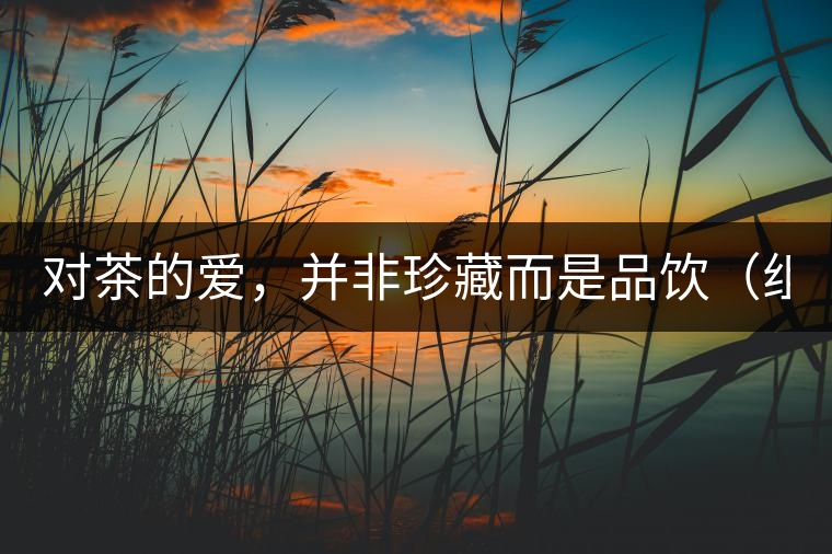 對茶的愛，并非珍藏而是品飲（組圖）