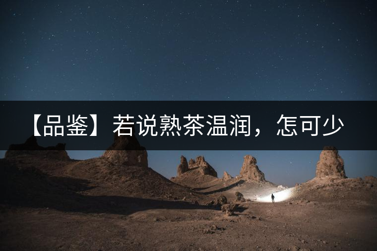 【品鑒】若說熟茶溫潤(rùn)，怎可少了那玖香？