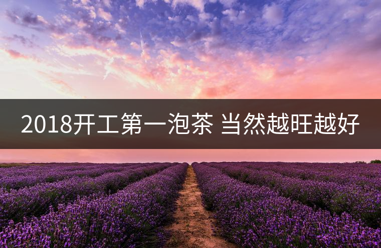 2018開工第一泡茶 當然越旺越好
