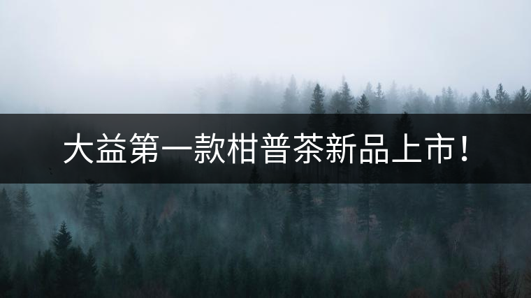 大益第一款柑普茶新品上市！