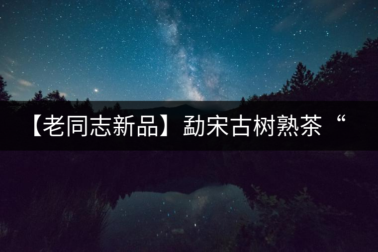 【老同志新品】勐宋古樹熟茶“ 夏雨”— 飲茶伴夏，只為您！