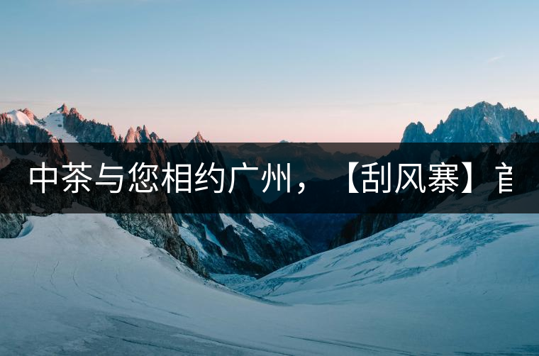 中茶與您相約廣州，【刮風(fēng)寨】首次亮相！