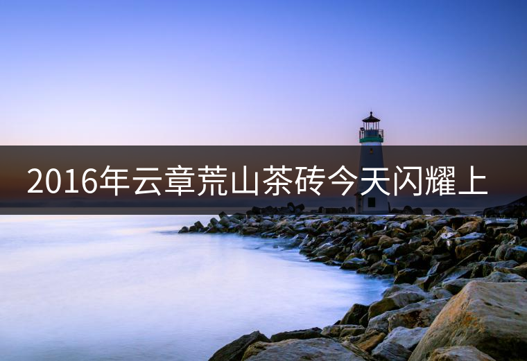 2016年云章荒山茶磚今天閃耀上市！