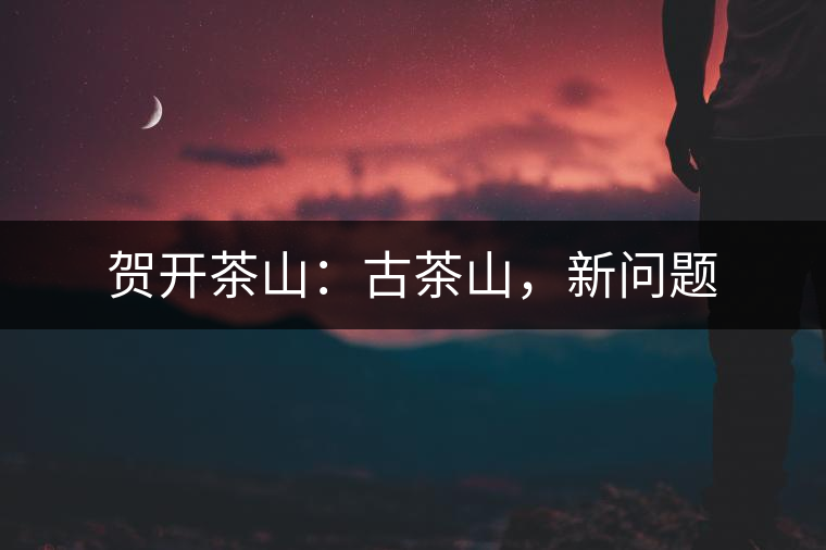 賀開(kāi)茶山：古茶山，新問(wèn)題