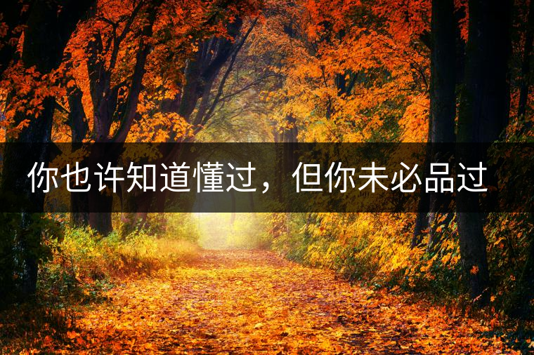 你也許知道懂過(guò)，但你未必品過(guò)磨烈