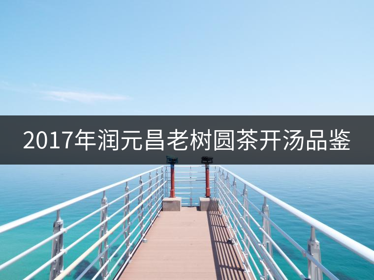 2017年潤(rùn)元昌老樹(shù)圓茶開(kāi)湯品鑒