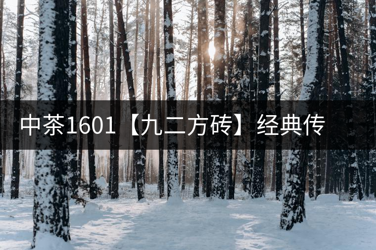 中茶1601【九二方磚】經(jīng)典傳承，巔峰即現(xiàn)
