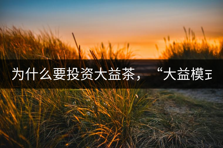 為什么要投資大益茶，“大益模式”告訴你！