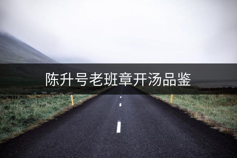 陳升號(hào)老班章開湯品鑒