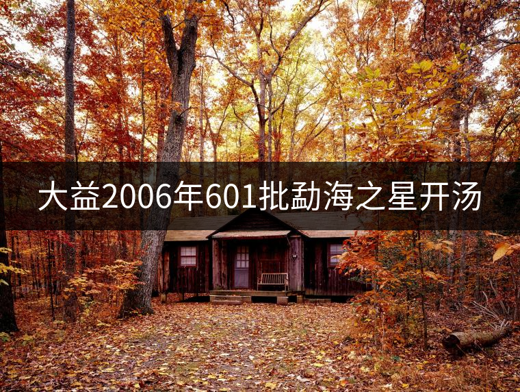 大益2006年601批勐海之星開(kāi)湯 大益2006年601批勐海之星開(kāi)湯