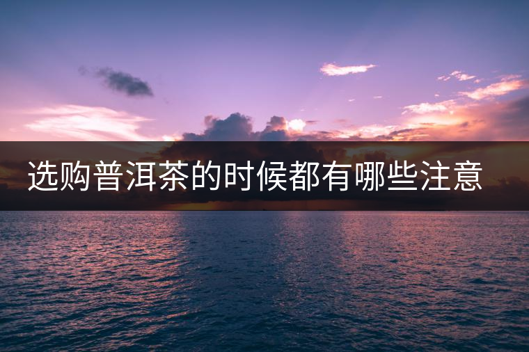 選購普洱茶的時(shí)候都有哪些注意事項(xiàng)？