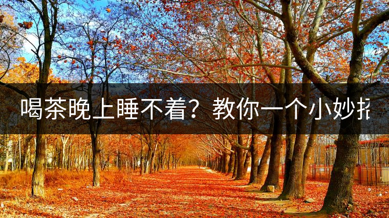 喝茶晚上睡不著？教你一個小妙招！