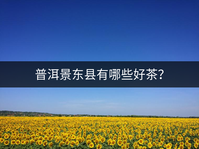 普洱景東縣有哪些好茶？