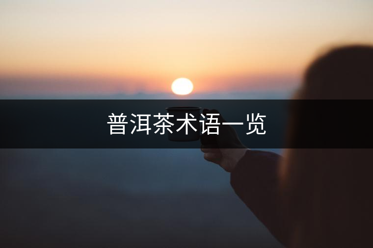 普洱茶術(shù)語一覽