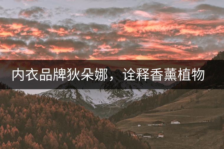 內(nèi)衣品牌狄朵娜，詮釋香薰植物精油內(nèi)衣新潮流！